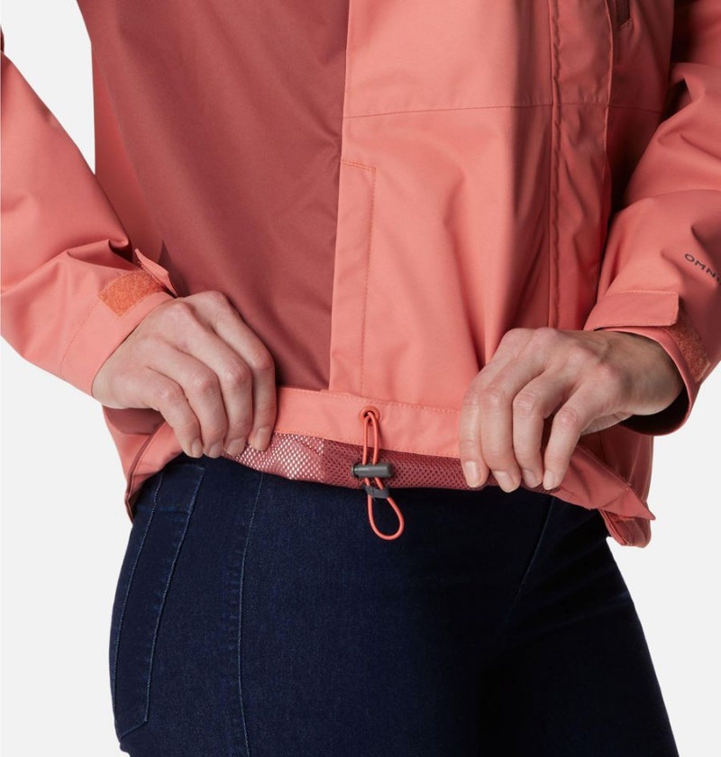 Columbia Hikebound Women's Rain Jacket Coral | CZBGNL-230