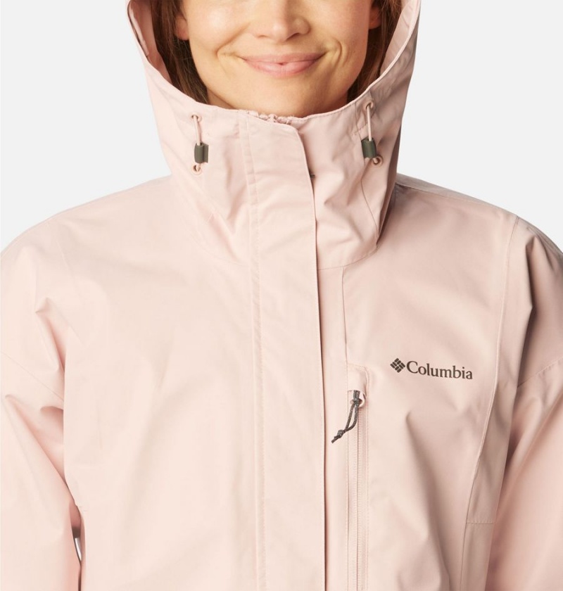 Columbia Hikebound Women's Rain Jacket Pink | EBDIUZ-651