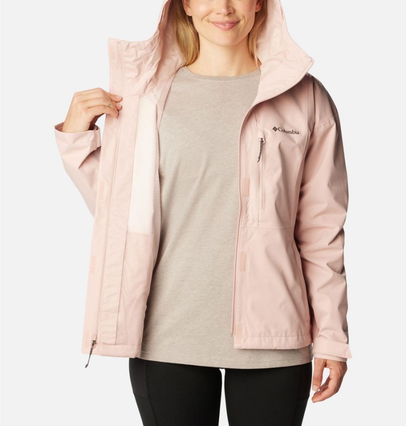 Columbia Hikebound Women's Rain Jacket Pink | EBDIUZ-651