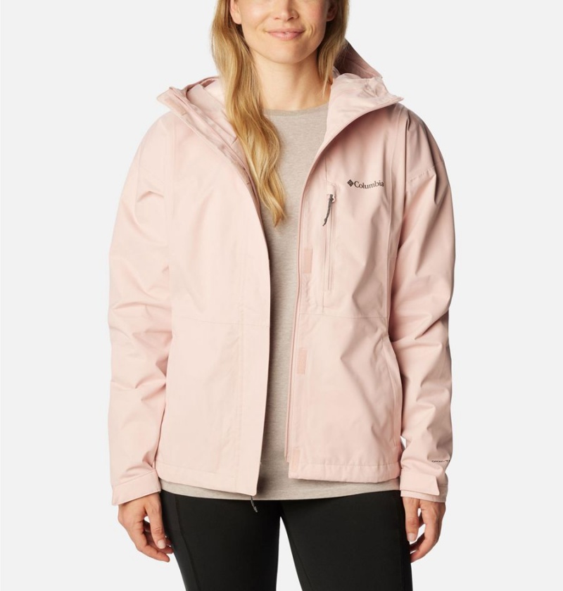 Columbia Hikebound Women's Rain Jacket Pink | EBDIUZ-651