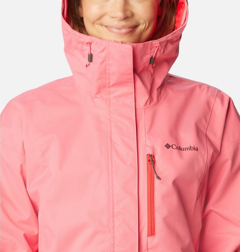 Columbia Hikebound Women's Rain Jacket Pink | EKUPLI-815
