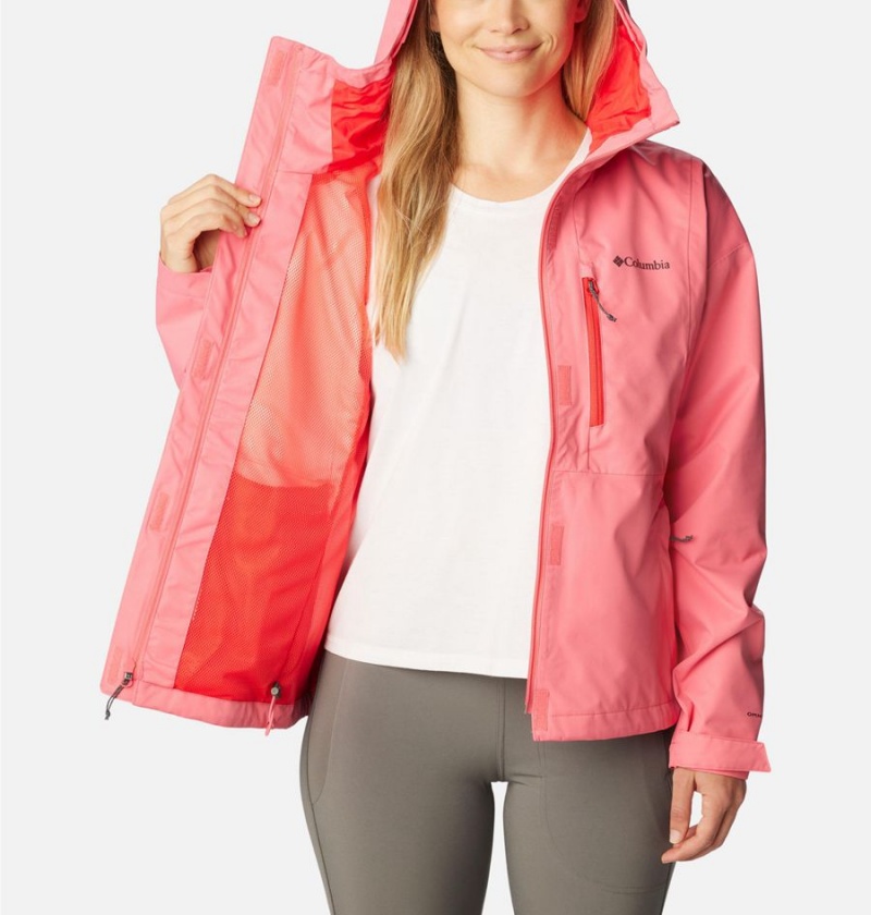 Columbia Hikebound Women's Rain Jacket Pink | EKUPLI-815