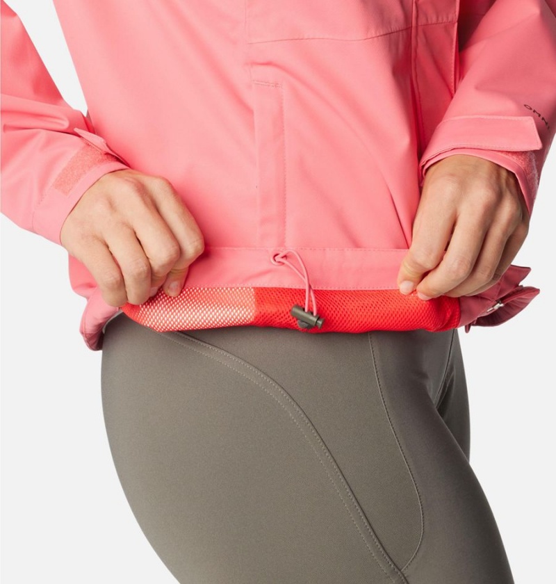 Columbia Hikebound Women's Rain Jacket Pink | EKUPLI-815