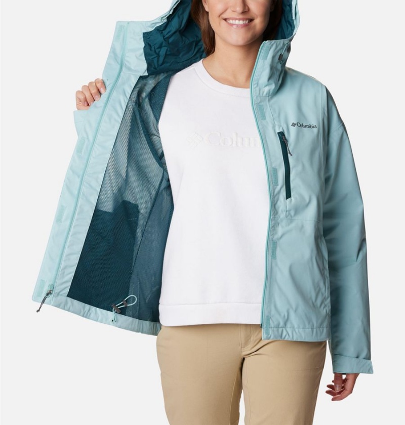 Columbia Hikebound Women's Rain Jacket Turquoise | PQZKWH-092
