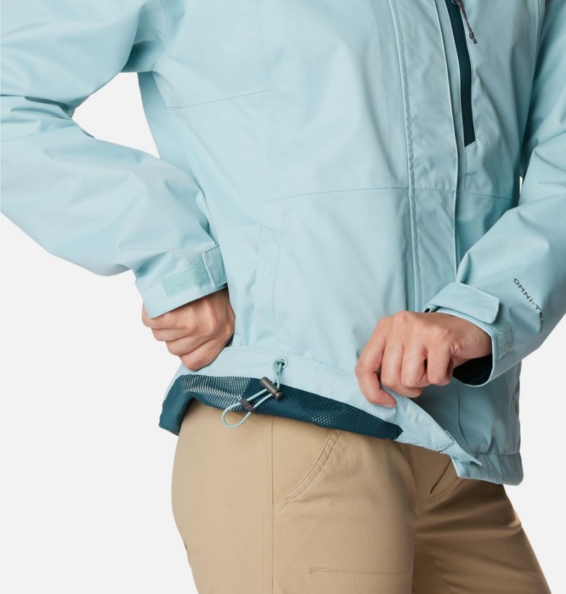 Columbia Hikebound Women's Rain Jacket Turquoise | PQZKWH-092