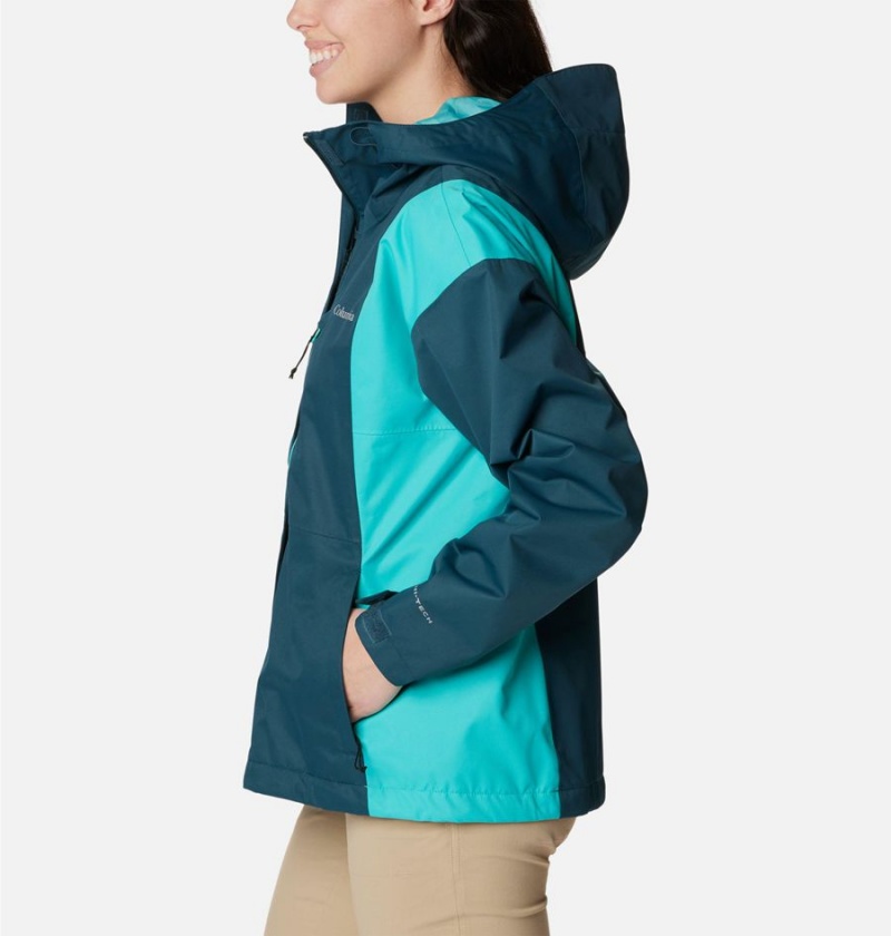 Columbia Hikebound Women's Rain Jacket Turquoise | YAMBZD-917