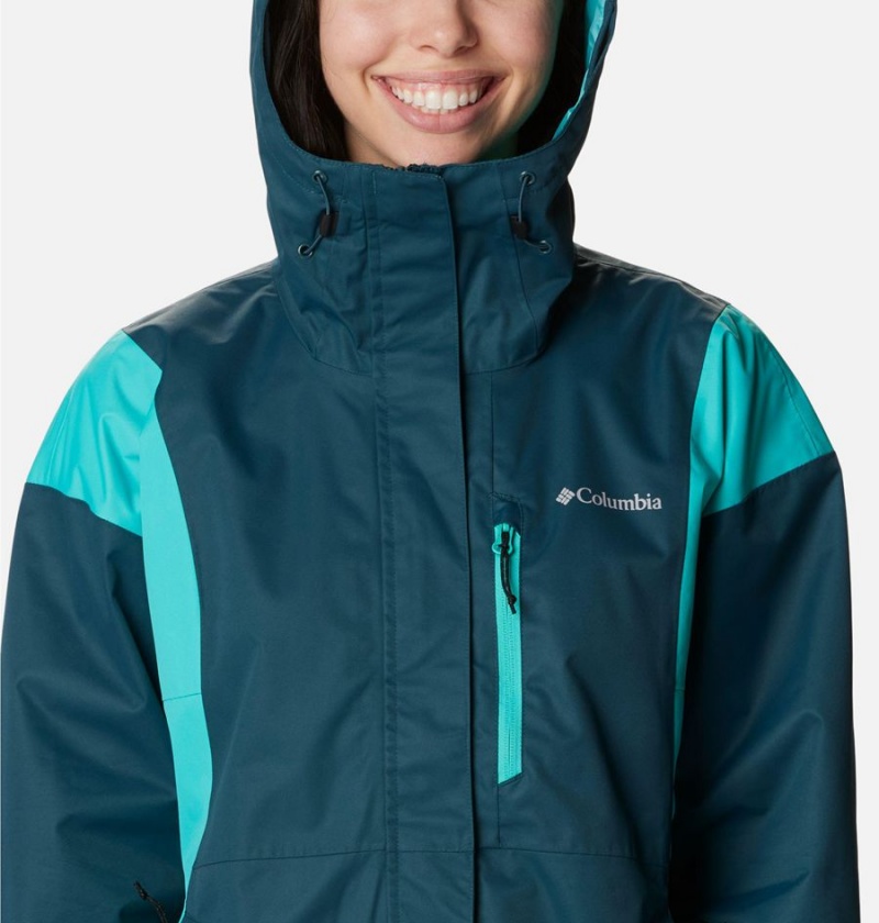 Columbia Hikebound Women's Rain Jacket Turquoise | YAMBZD-917