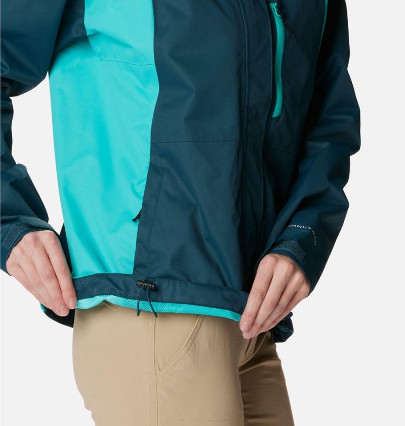Columbia Hikebound Women's Rain Jacket Turquoise | YAMBZD-917