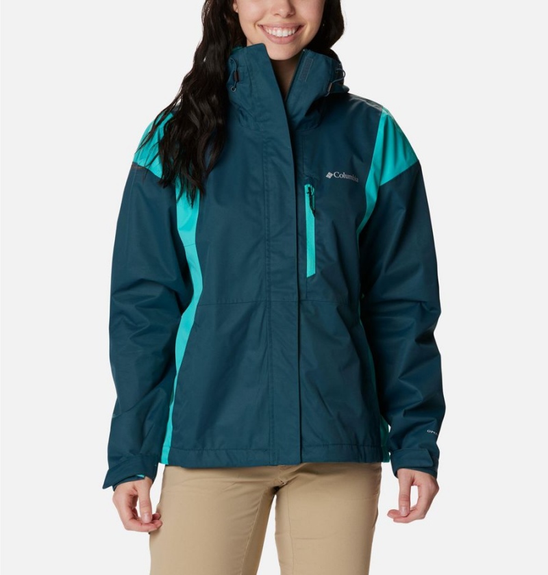 Columbia Hikebound Women\'s Rain Jacket Turquoise | YAMBZD-917
