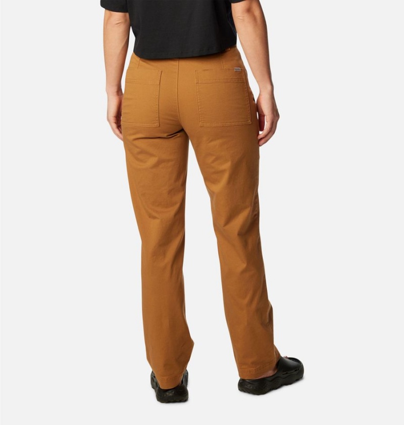 Columbia Holly Hideaway Cotton Women's Pants Brown | JNOKAG-917