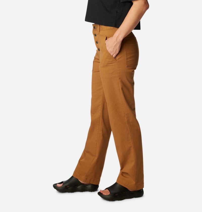 Columbia Holly Hideaway Cotton Women's Pants Brown | JNOKAG-917