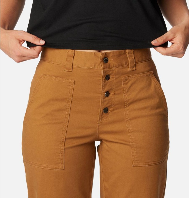 Columbia Holly Hideaway Cotton Women's Pants Brown | JNOKAG-917