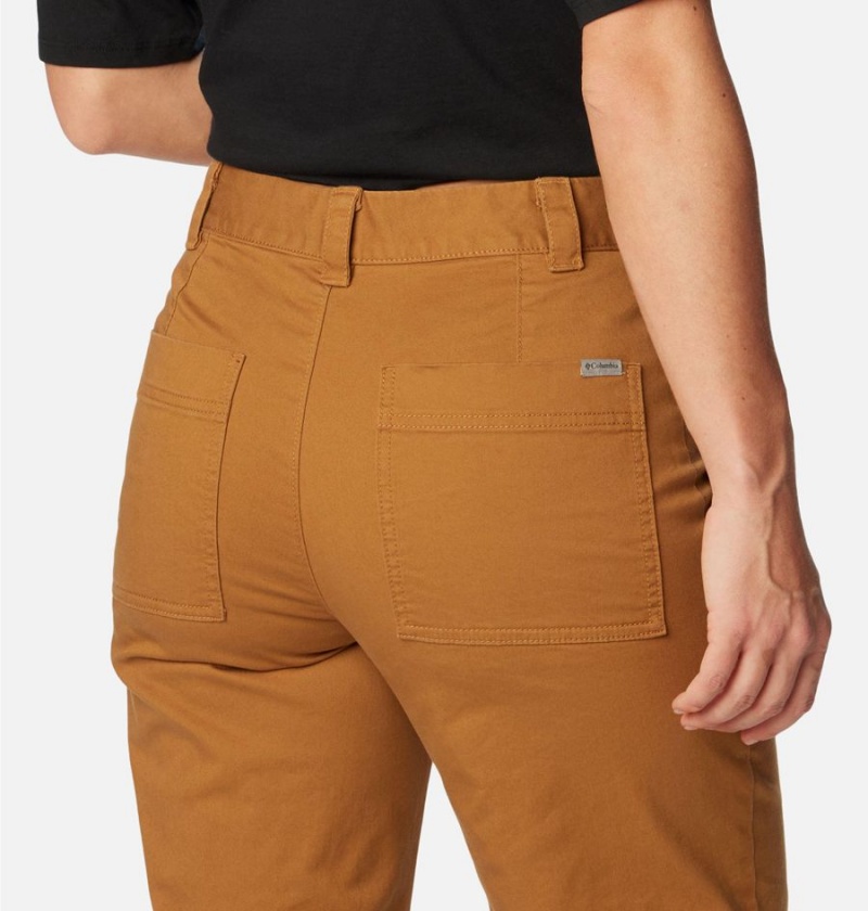 Columbia Holly Hideaway Cotton Women's Pants Brown | JNOKAG-917