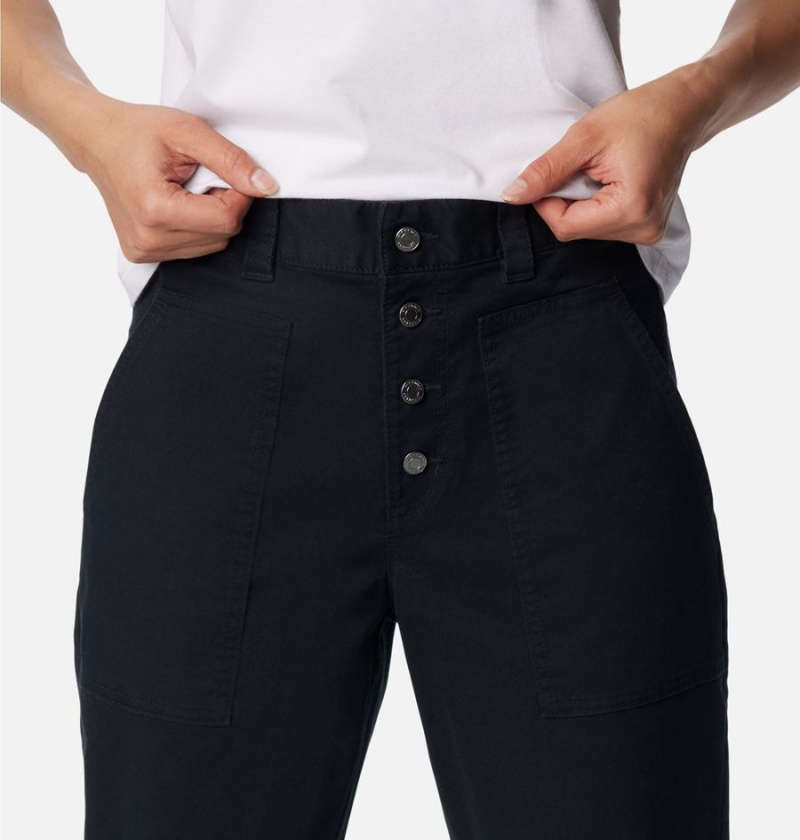 Columbia Holly Hideaway Cotton Women's Pants Black | DLZGUH-582