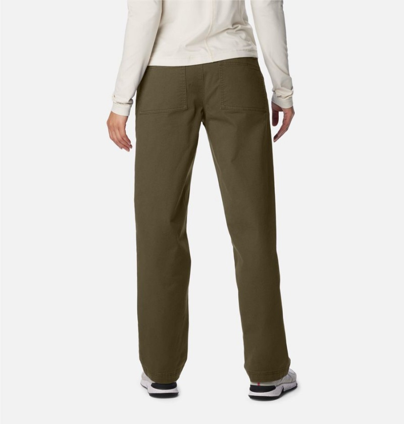 Columbia Holly Hideaway Cotton Women's Pants Green | NSDLCY-985
