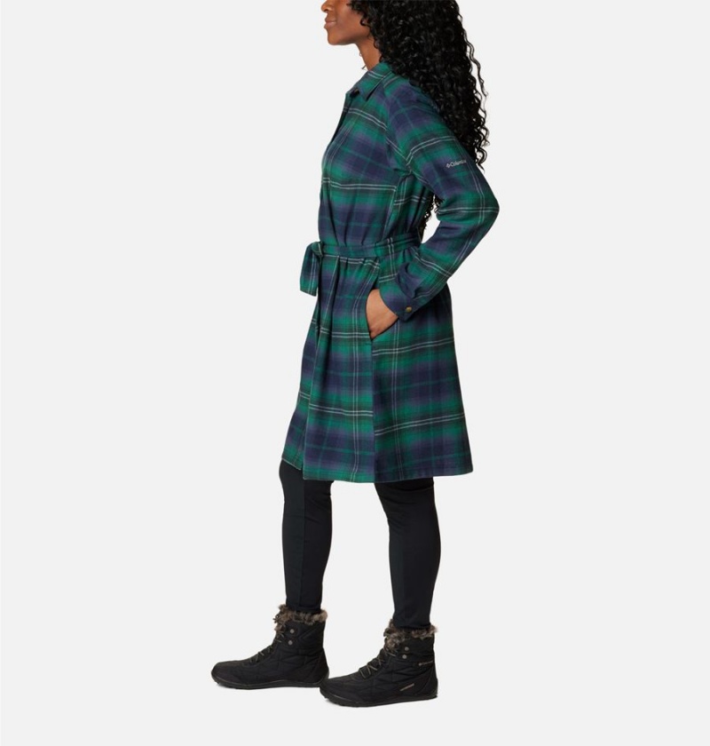 Columbia Holly Hideaway Flannel Women's Dress Green | BNXWUS-745