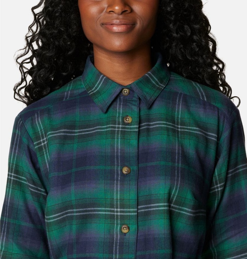 Columbia Holly Hideaway Flannel Women's Dress Green | BNXWUS-745