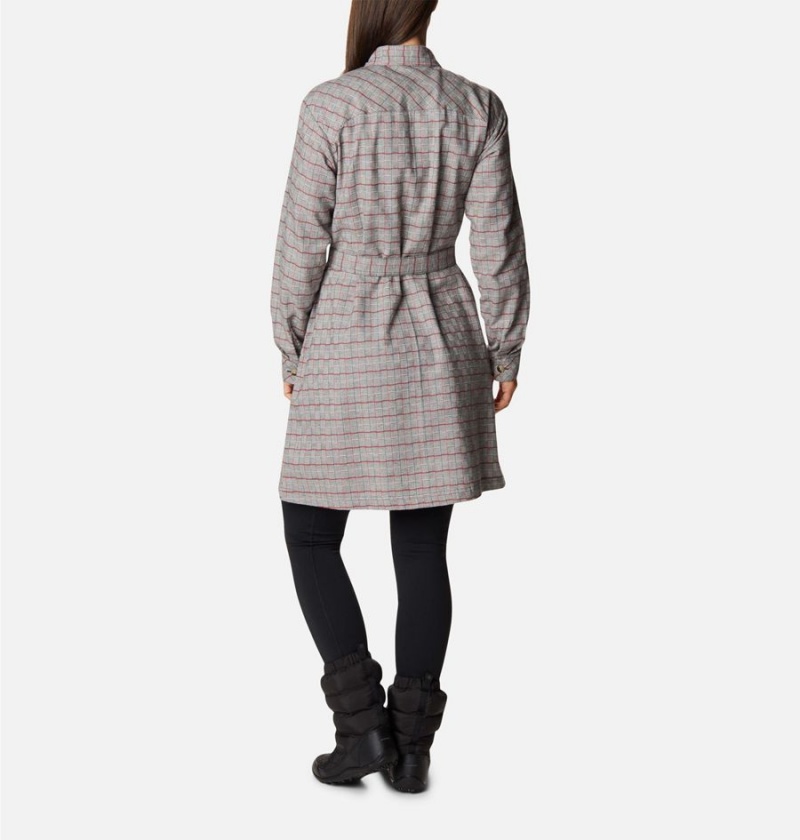 Columbia Holly Hideaway Flannel Women's Dress Grey | IOCZGP-740