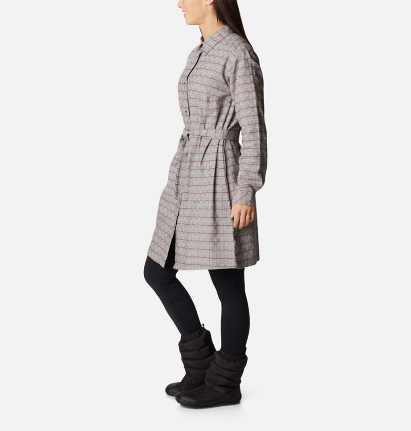 Columbia Holly Hideaway Flannel Women's Dress Grey | IOCZGP-740