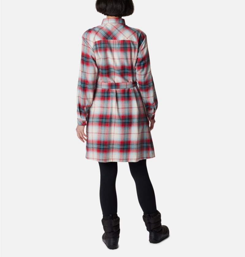 Columbia Holly Hideaway Flannel Women's Dress Red | YSDTWV-918