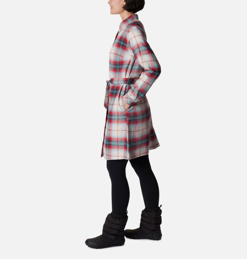 Columbia Holly Hideaway Flannel Women's Dress Red | YSDTWV-918