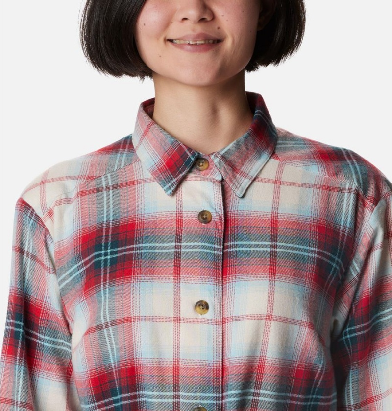 Columbia Holly Hideaway Flannel Women's Dress Red | YSDTWV-918