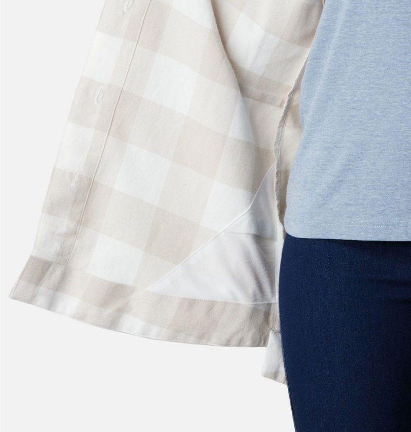Columbia Holly Hideaway Flannel Women's Shirt White | IWMDFA-409