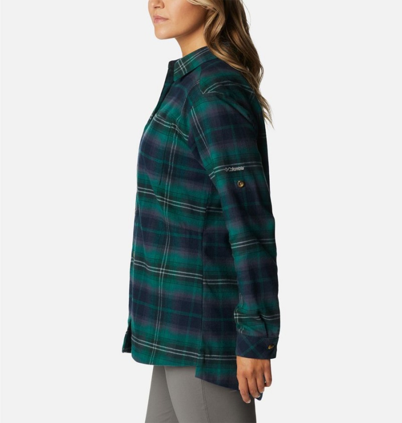 Columbia Holly Hideaway Flannel Women's Shirt Green | SUEDIG-015
