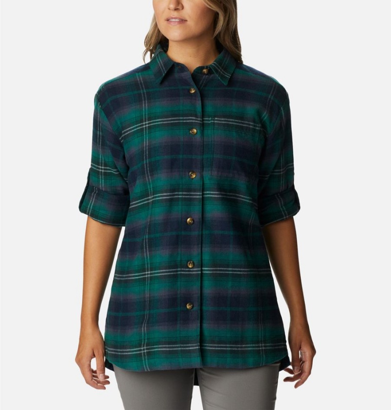 Columbia Holly Hideaway Flannel Women's Shirt Green | SUEDIG-015