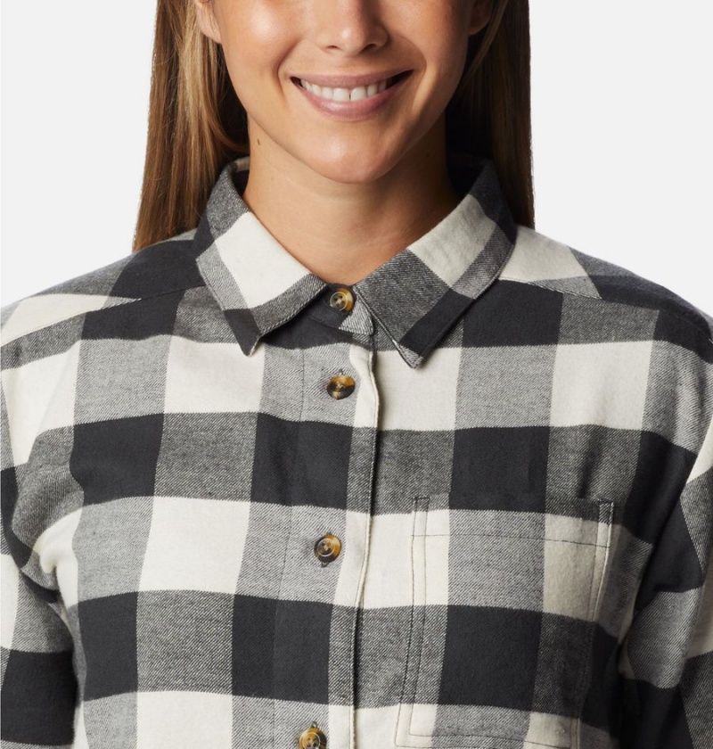 Columbia Holly Hideaway Flannel Women's Shirt Black | GOCZYW-075