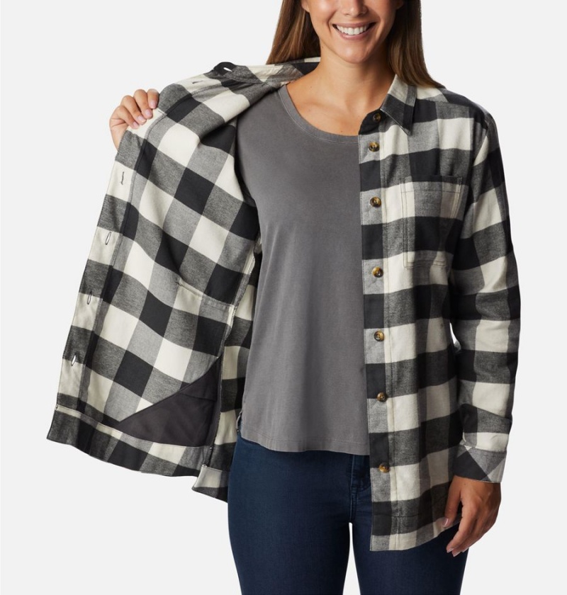 Columbia Holly Hideaway Flannel Women's Shirt Black | GOCZYW-075