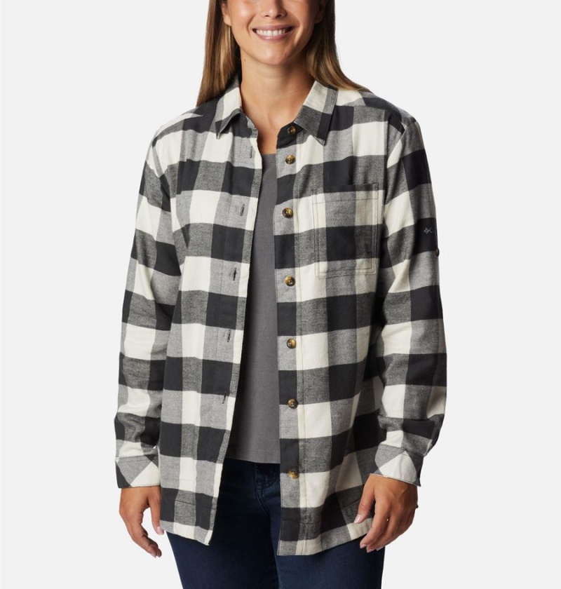 Columbia Holly Hideaway Flannel Women's Shirt Black | GOCZYW-075