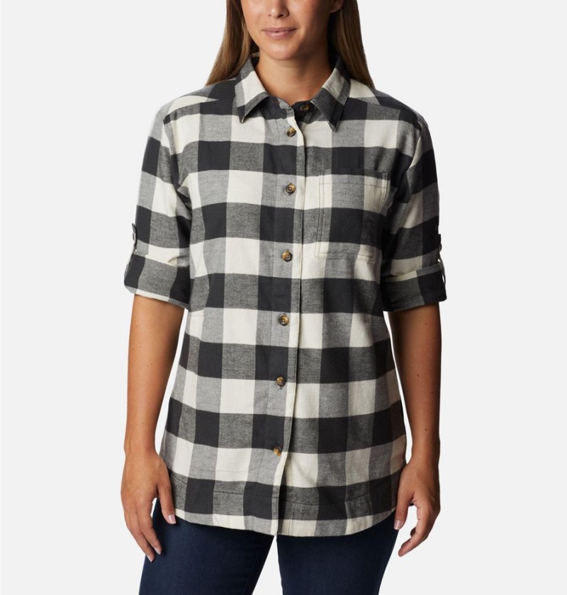 Columbia Holly Hideaway Flannel Women's Shirt Black | GOCZYW-075