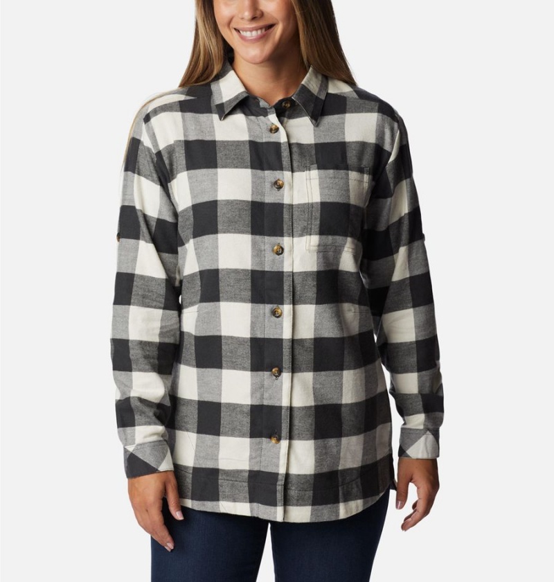 Columbia Holly Hideaway Flannel Women\'s Shirt Black | GOCZYW-075