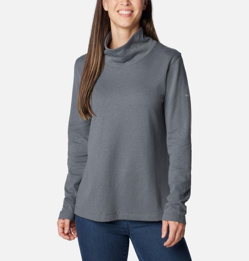 Columbia Holly Hideaway Funnel Neck Long Sleeve Women's Pullover Grey | TECKVZ-648