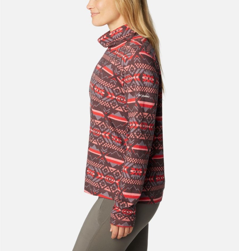 Columbia Holly Hideaway Funnel Neck Long Sleeve Women's Pullover Red | YEZKLA-263