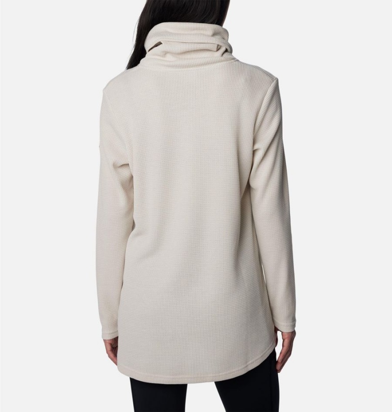 Columbia Holly Hideaway Waffle Cowl Neck Women's Pullover Beige | BWISAM-729