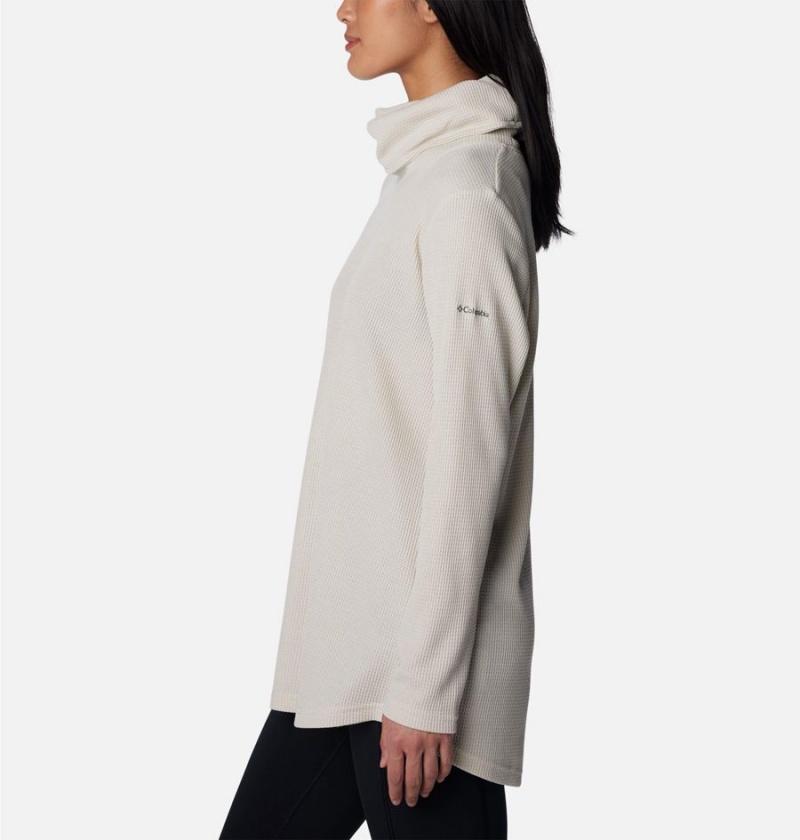 Columbia Holly Hideaway Waffle Cowl Neck Women's Pullover Beige | BWISAM-729