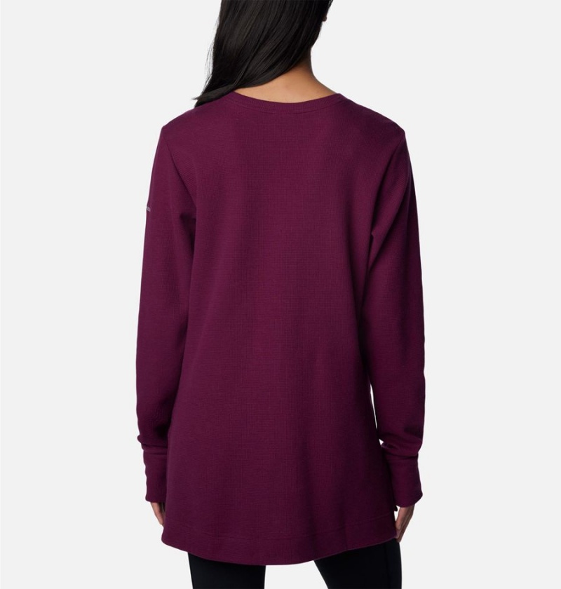 Columbia Holly Hideaway Waffle Tunic Women's Pullover Coral | KQMXAY-874