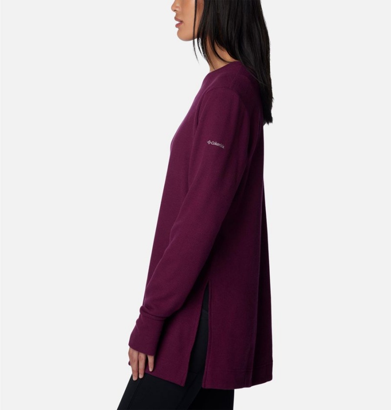Columbia Holly Hideaway Waffle Tunic Women's Pullover Coral | KQMXAY-874
