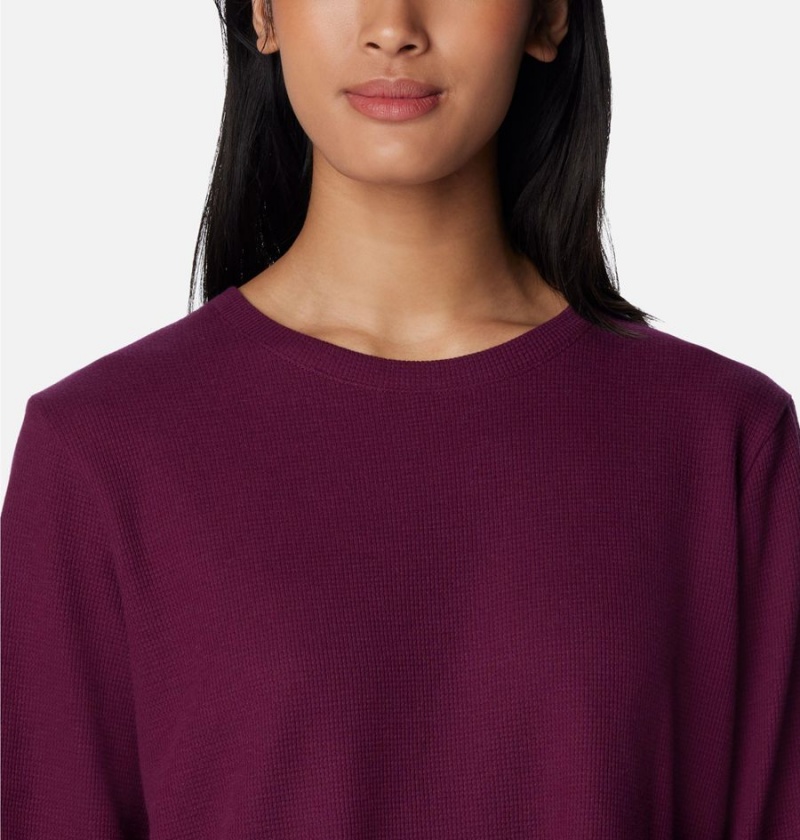 Columbia Holly Hideaway Waffle Tunic Women's Pullover Coral | KQMXAY-874