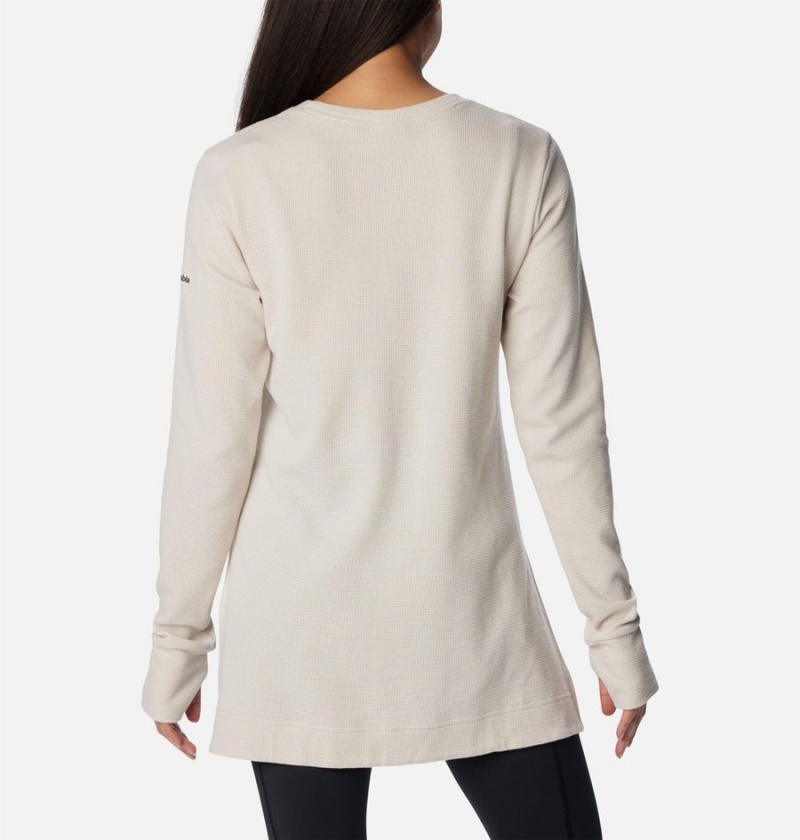 Columbia Holly Hideaway Waffle Tunic Women's Pullover White | FRZHDU-802