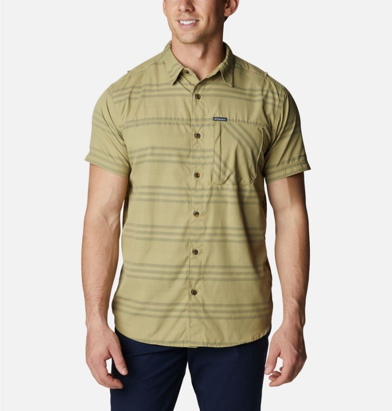 Columbia Homecrest Short Sleeve Men\'s Shirt Olive | FMKDOC-081