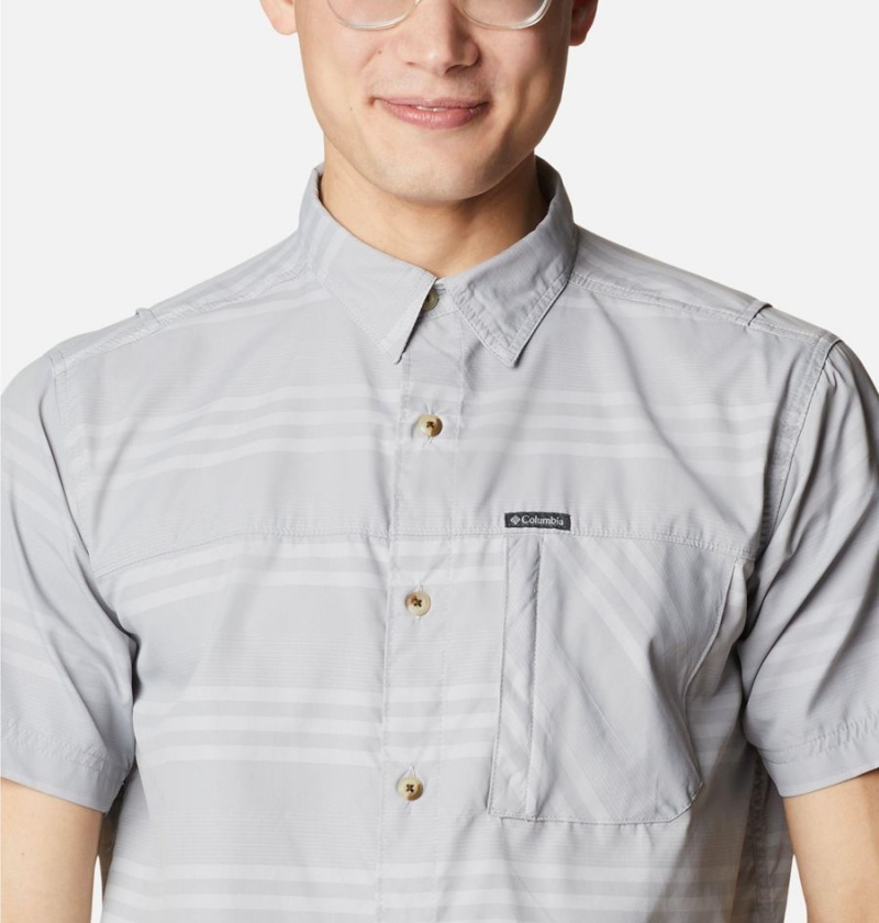 Columbia Homecrest Short Sleeve Men's Shirt Grey | VJWUDY-935