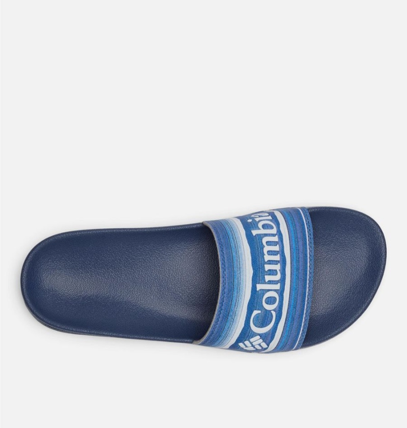 Columbia Hood River Slide Men's Sandals Blue | HVXFLJ-175