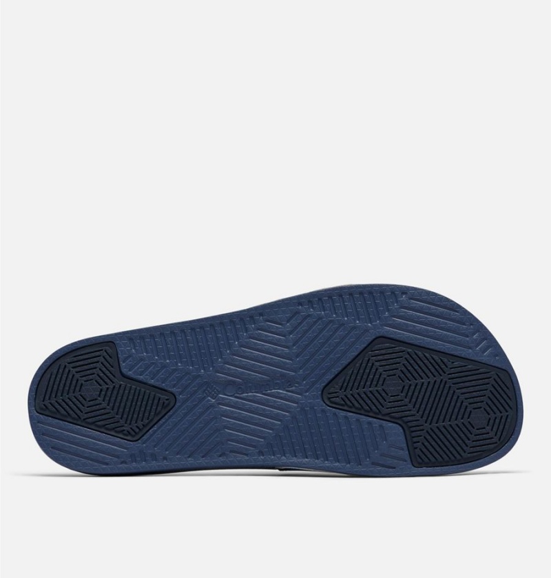 Columbia Hood River Slide Men's Sandals Blue | HVXFLJ-175