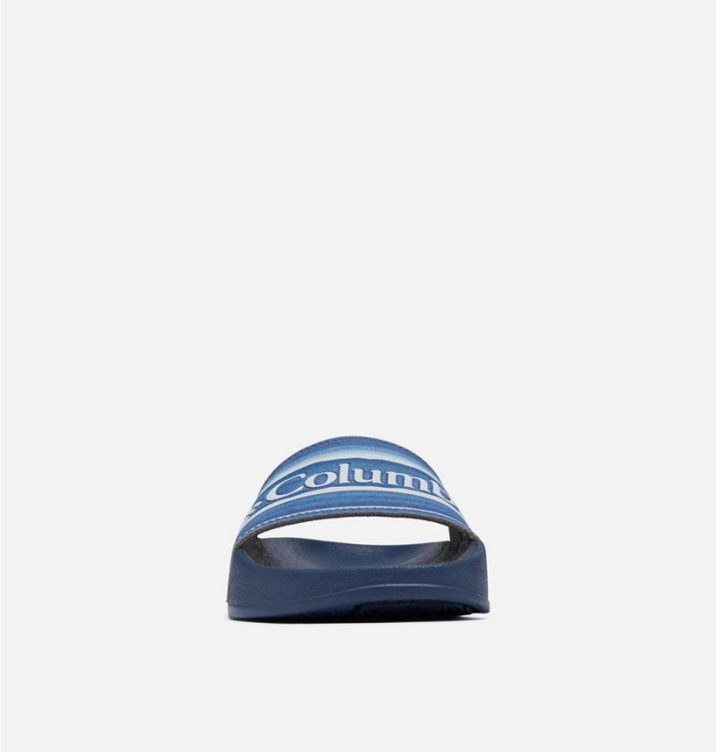 Columbia Hood River Slide Men's Sandals Blue | HVXFLJ-175