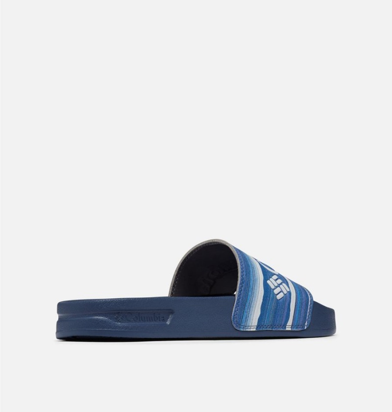 Columbia Hood River Slide Men's Sandals Blue | HVXFLJ-175