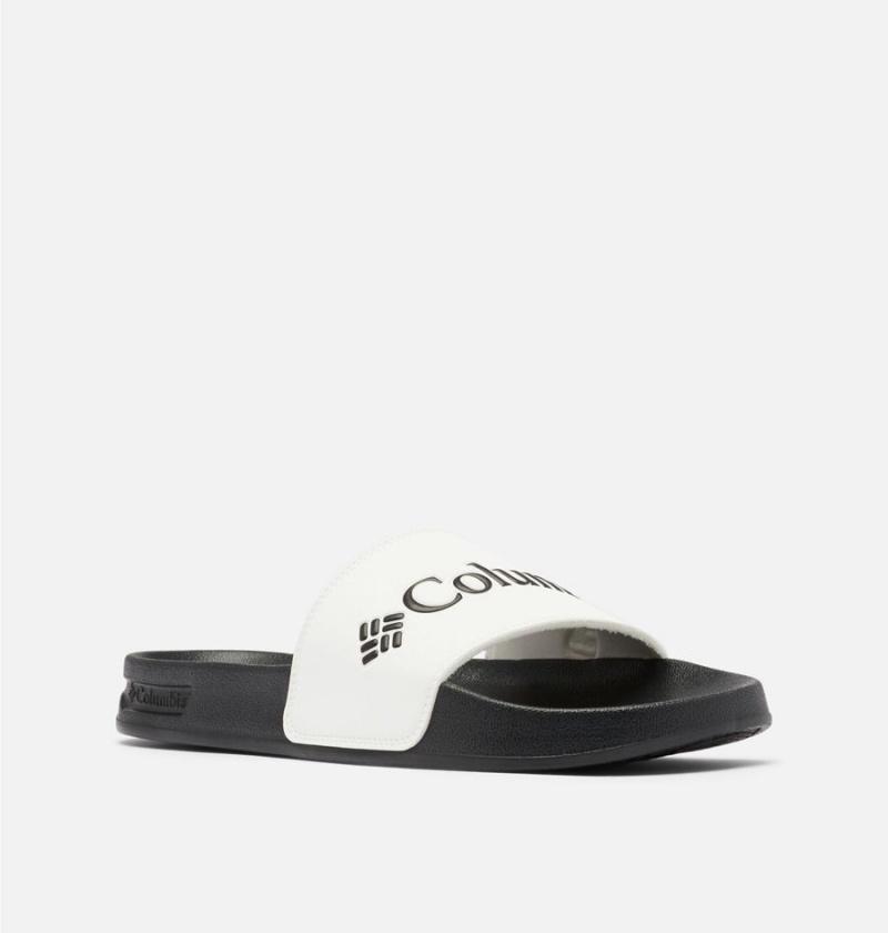 Columbia Hood River Slide Men's Sandals White | ZFOXTJ-158