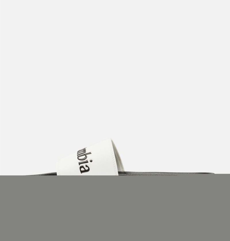 Columbia Hood River Slide Men's Sandals White | ZFOXTJ-158